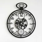 Ora moderne rrethore e murit në hekur me ngjyrë të bërë në Itali - Qershi Viadurini