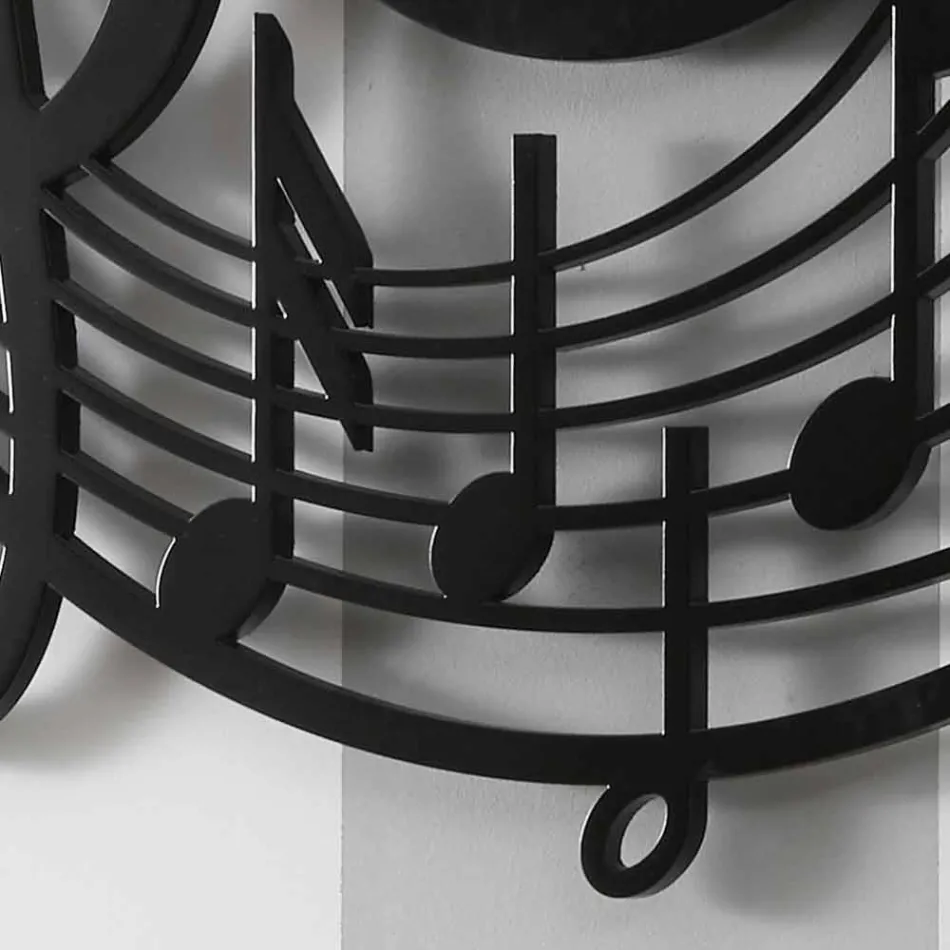 Rrethi i Dizajnit Modern të Orës së Zezë në Dru të dekoruar - Muzikë Viadurini