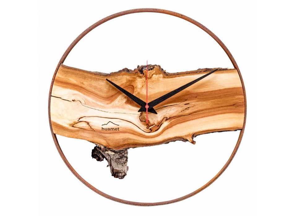 Ora e Rrumbullakët e Murit në Solid Apple Wood të prodhuar në Itali - Sirmione Viadurini