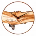 Ora e Rrumbullakët e Murit në Solid Apple Wood të prodhuar në Itali - Sirmione
