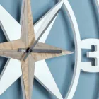 Dizajn i madh i orës së murit në dru të bardhë dhe kafe të varur - varet Viadurini