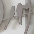 Ora e murit me dizajn të madh modern në dru të rrumbullakët me ngjyra - Zogj Viadurini