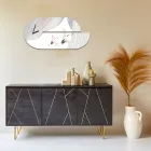 Orë druri me stampim heron Prodhuar në Itali - Palau Viadurini