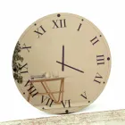 Orë muri e rrumbullakët në kristal pasqyre Prodhuar në Itali - Veshje Viadurini