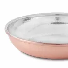 Tigan i rrumbullakët bakri i konservuar me dorezë dhe kapak 28 cm - Gianluigi Viadurini