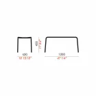 Pallati i ulët në alumin alumini i pikturuar në natyrë, i bërë në Itali - Sybella Viadurini