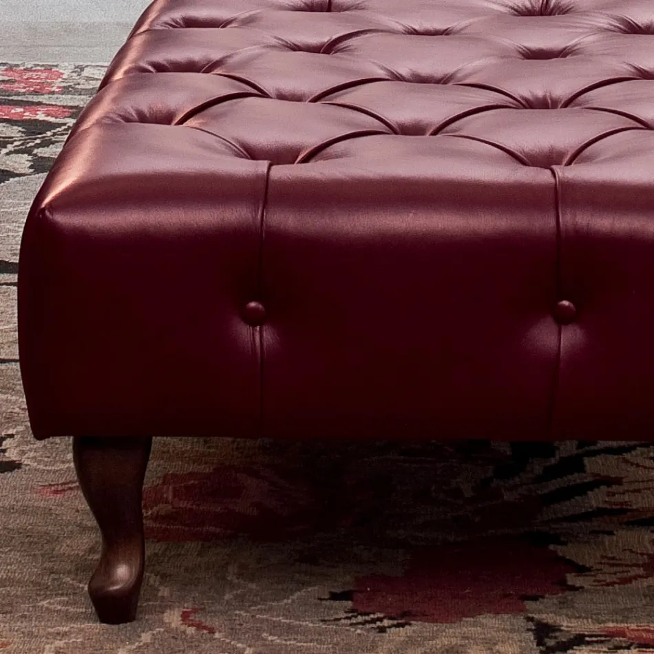 Stola klasike me këmbë në dru ahu Prodhuar në Itali - Spassoso Viadurini