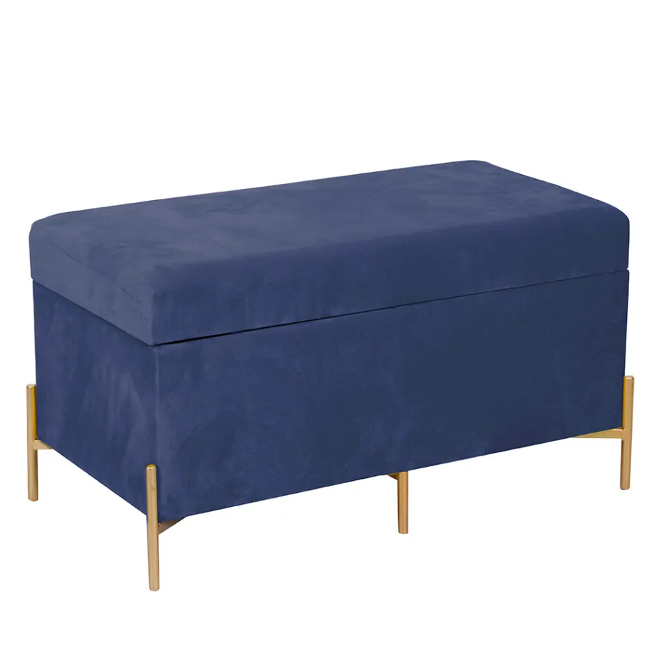 Stola me kontejnerë në metal dhe kadife me veshje të ndryshme - Faro Viadurini