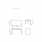 Pankina e gjatë banjosh me dizajn modern të prodhuar në Itali Recanati Viadurini