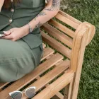 Stol për jashtë i bërë tërësisht nga dru tik - Mbërritja Viadurini