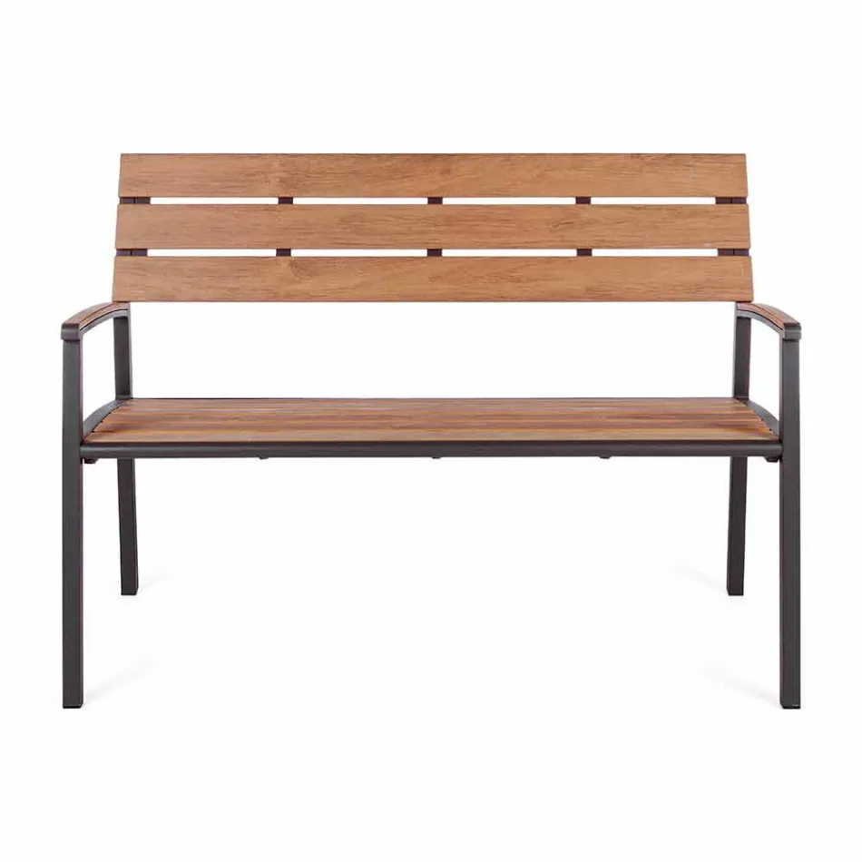 Stol kopshti me strukturë në aluminit antracit, lëvizje shtëpiake - Isotta Viadurini