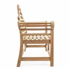 Projektim Fshatar Stol Kopshti prej Druri Tik - Simonia Viadurini