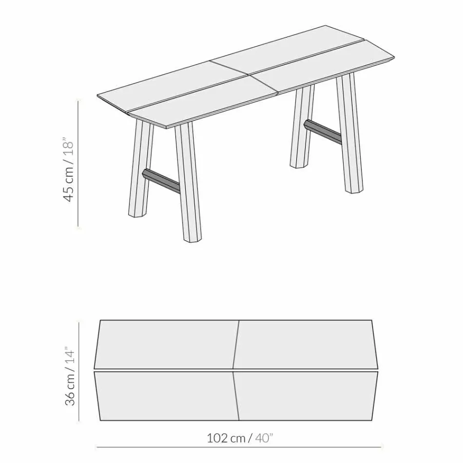 Stol Dizajni Modern në Drurë Hiri me Vend të Venereduar - Andria Viadurini