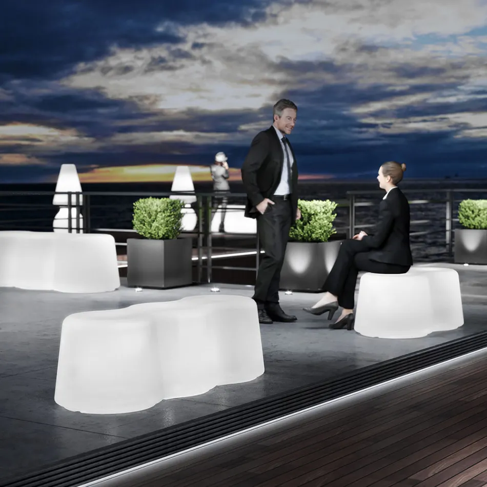 Stola e jashtme me onde në polietileni Prodhuar në Itali - Brenda Viadurini