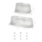 Stola e jashtme me onde në polietileni Prodhuar në Itali - Brenda Viadurini