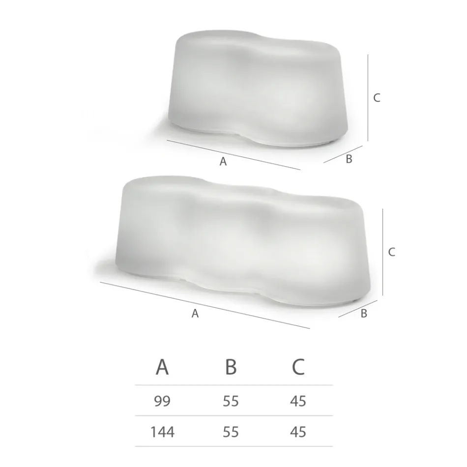 Stola e jashtme me onde në polietileni Prodhuar në Itali - Brenda Viadurini