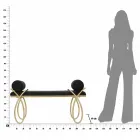 Dizajn Modern Stol Drejtkëndor në Hekur, MDF dhe Pëlhurë - Harding Viadurini