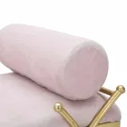 Dizajn Modern Stol Drejtkëndor në Hekur, MDF dhe Pëlhurë - Harding Viadurini