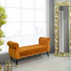 Dizajn Modern Stol Drejtkëndor në Dru dhe Pëlhurë - Theodore Viadurini