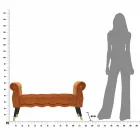 Dizajn Modern Stol Drejtkëndor në Dru dhe Pëlhurë - Theodore Viadurini