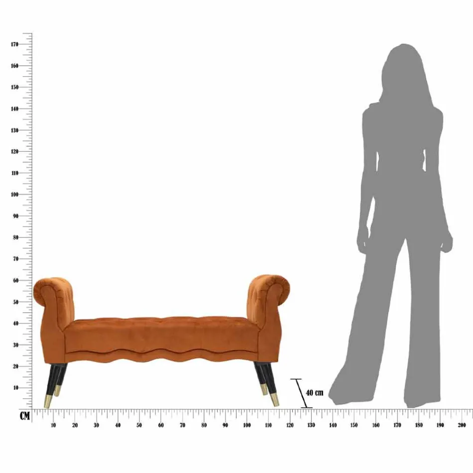 Dizajn Modern Stol Drejtkëndor në Dru dhe Pëlhurë - Theodore Viadurini