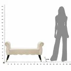 Dizajn Modern Stol Drejtkëndor në Dru dhe Pëlhurë - Theodore Viadurini