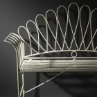 Stola Kopshti me 2 Vende në Finish Metal Fildishi - Ngjitës Viadurini