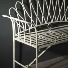 Stola Kopshti me 2 Vende në Finish Metal Fildishi - Ngjitës Viadurini