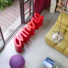 Stol me ngjyra dizajni Slide Love moderne prodhuar ne Itali Viadurini