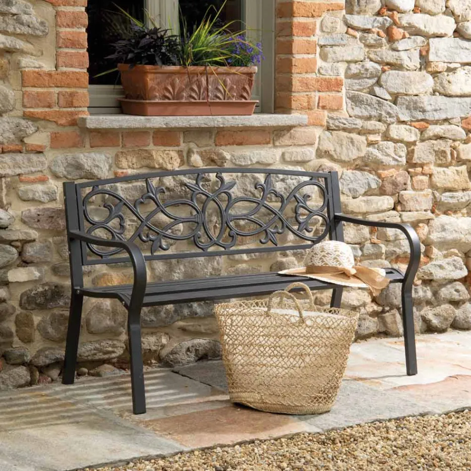 Stola e kopshtit e bërë nga metali me finitura të ndryshme - Stapler Viadurini