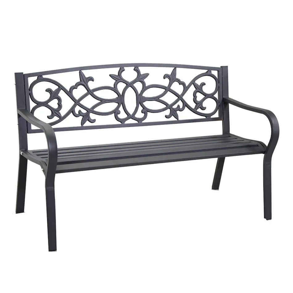 Stola e kopshtit e bërë nga metali me finitura të ndryshme - Stapler Viadurini