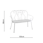 Stola e kopshtit e bërë tërësisht prej metali - Arkivi Viadurini