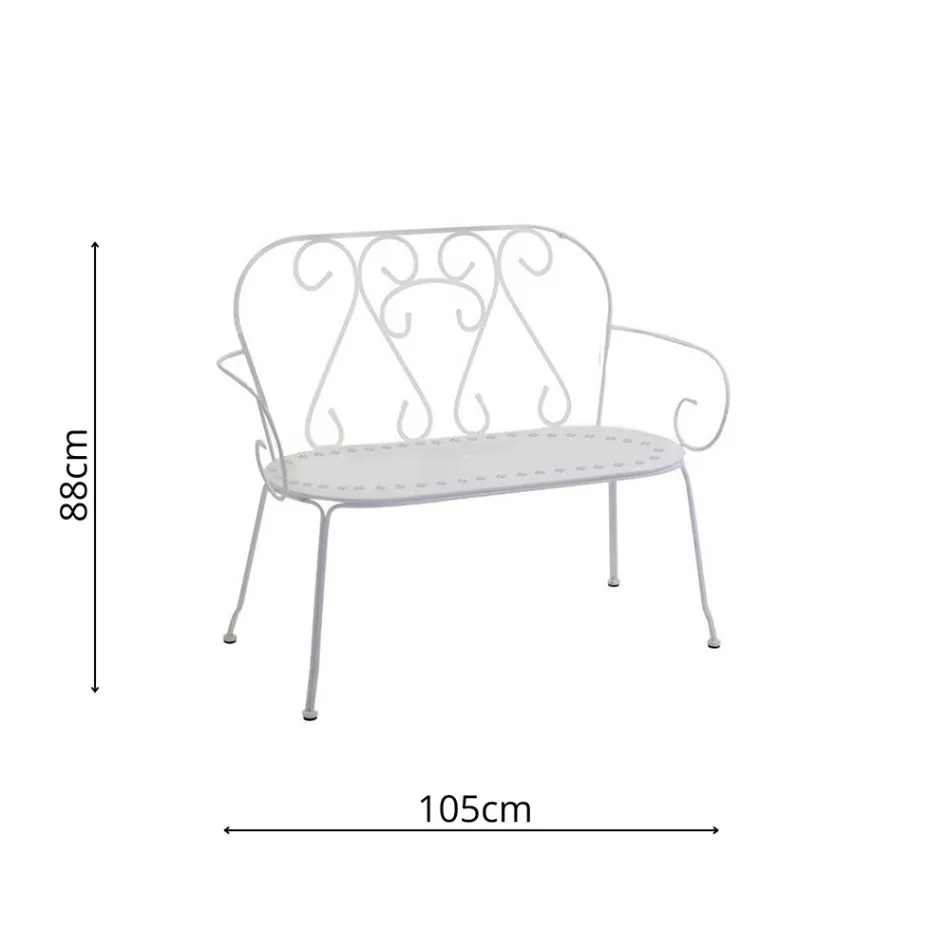 Stola e kopshtit e bërë tërësisht prej metali - Arkivi Viadurini