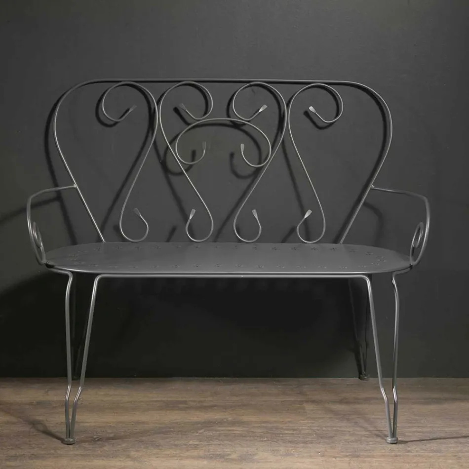 Stola e kopshtit e bërë tërësisht prej metali - Arkivi Viadurini