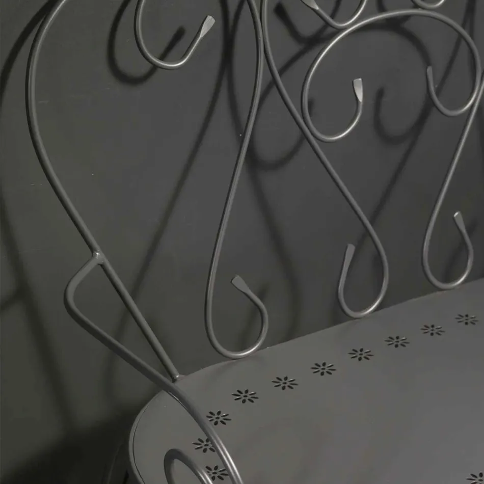 Stola e kopshtit e bërë tërësisht prej metali - Arkivi Viadurini