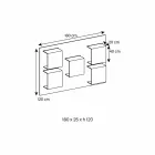 Paneli i Murit në Rende prej druri dhe arre prej arre Canaletto 2 Madhësitë - Borzilok Viadurini