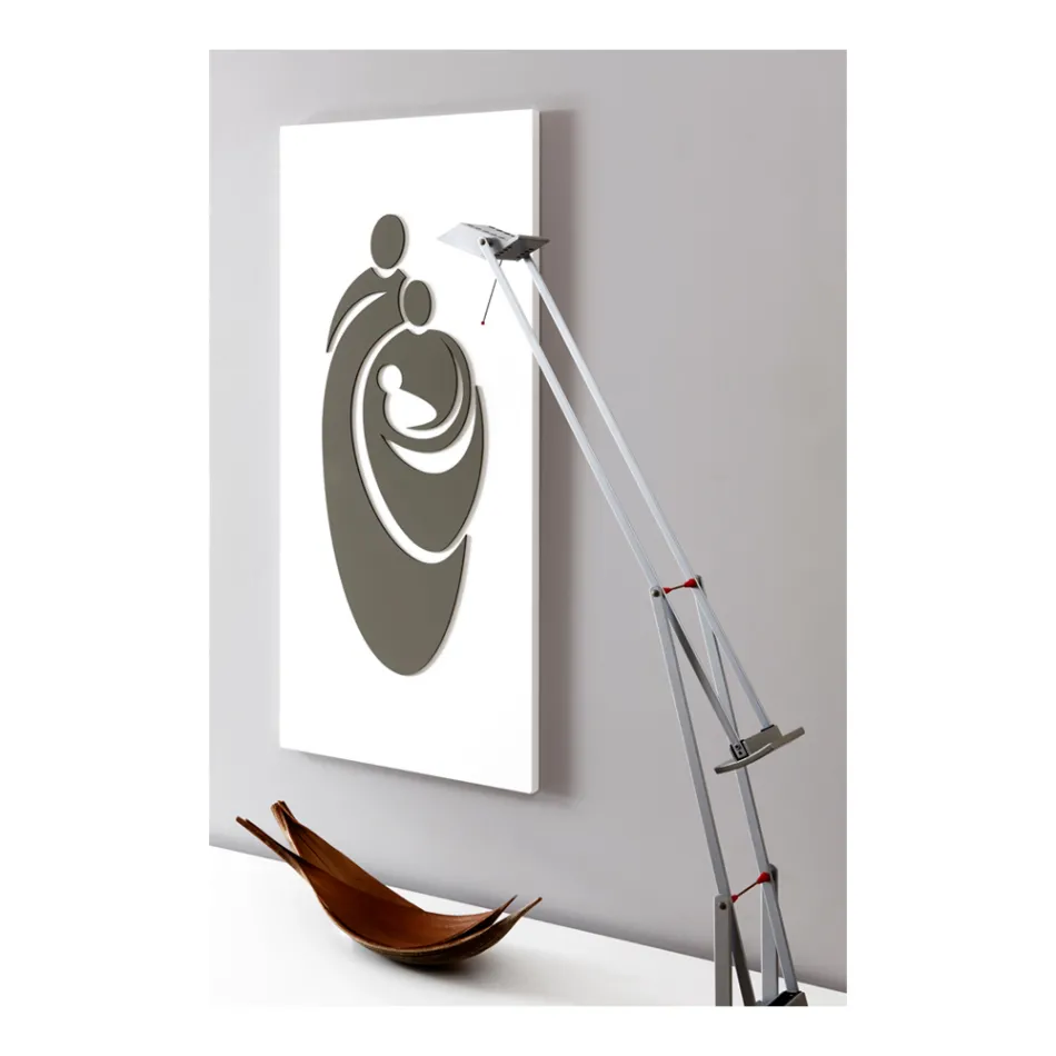 Paneli që përshkruan familjen e gdhendur me lazer të prodhuar në Itali - Chiaki Viadurini