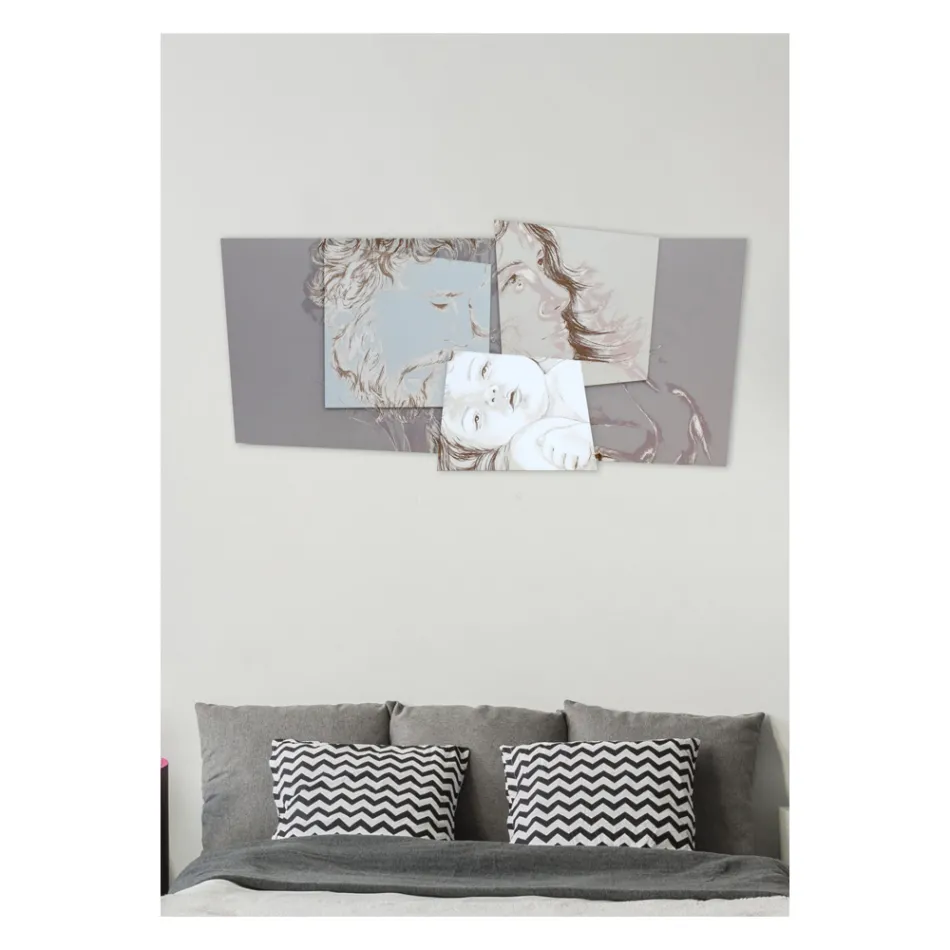 Paneli me familjen Betlehem Prodhuar në Laser Prodhuar në Itali - Paola Viadurini