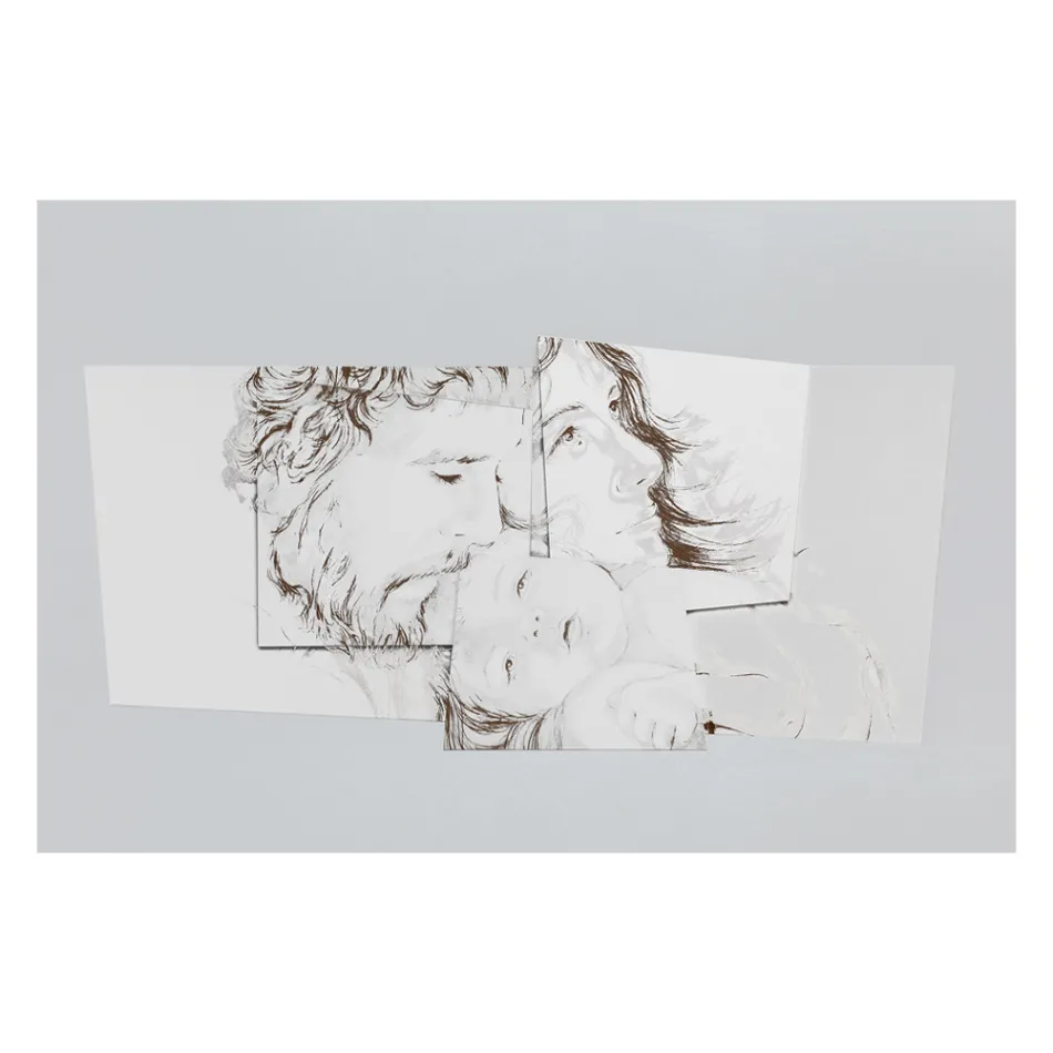 Paneli me familjen Betlehem Prodhuar në Laser Prodhuar në Itali - Paola Viadurini