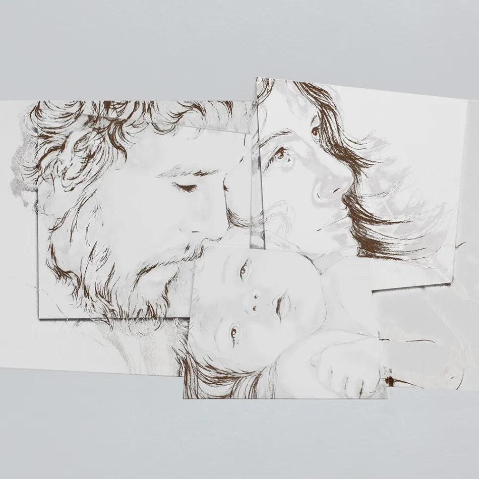 Paneli me familjen Betlehem Prodhuar në Laser Prodhuar në Itali - Paola Viadurini