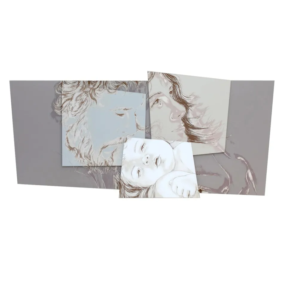 Paneli me familjen Betlehem Prodhuar në Laser Prodhuar në Itali - Paola Viadurini