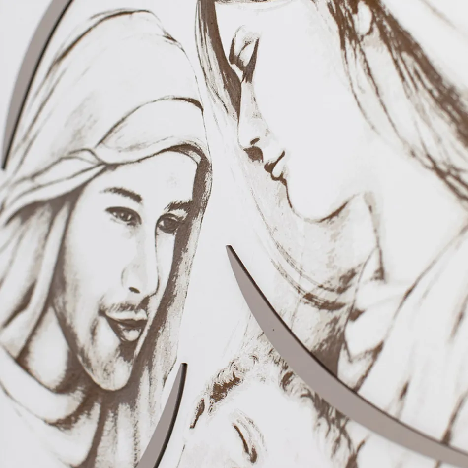 Paneli me familjen e gdhendur me lazer Prodhuar në Itali - Micky Viadurini