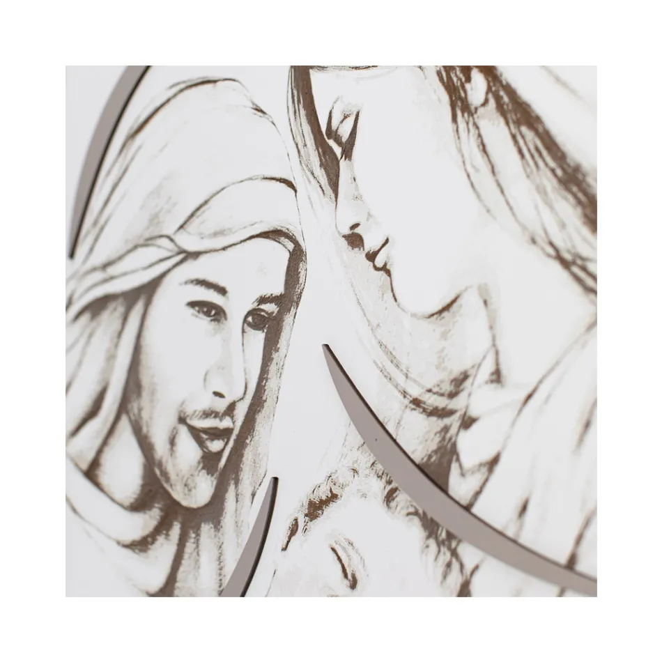 Paneli me familjen e gdhendur me lazer Prodhuar në Itali - Micky Viadurini