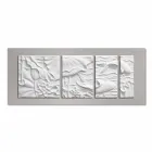 Paneli dekorativ i murit Dizajni modern qeramik i bardhë dhe gri - Giappoko Viadurini