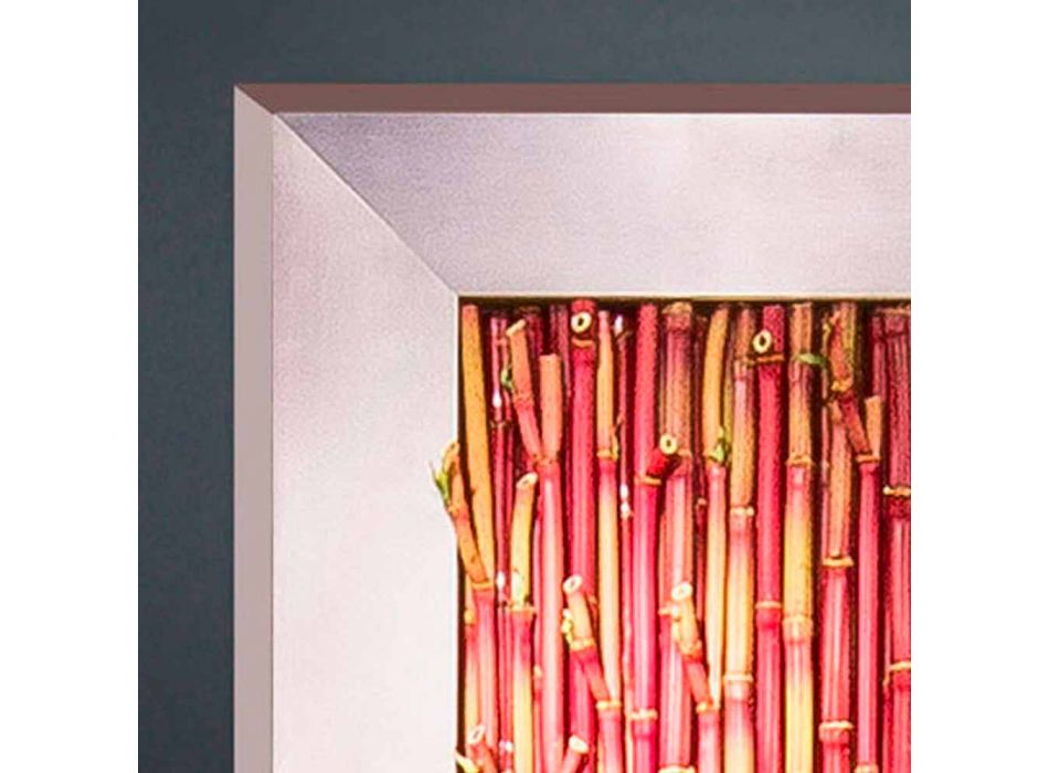 Panel Dekorativ në Metal dhe Bambu Artificiale Prodhuar në Itali - Bambu Viadurini