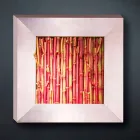 Panel Dekorativ në Metal dhe Bambu Artificiale Prodhuar në Itali - Bambu Viadurini