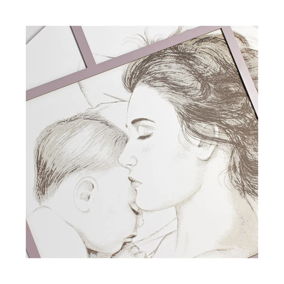 Panel i gdhendur me lazer me grua dhe fëmijë Prodhuar në Itali - Harald Viadurini