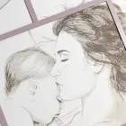 Panel i gdhendur me lazer me grua dhe fëmijë Prodhuar në Itali - Harald Viadurini