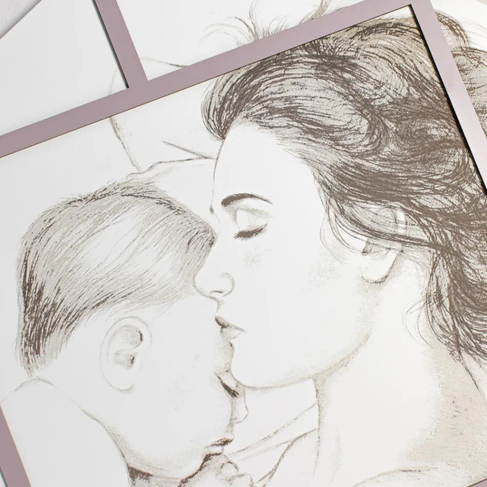 Panel i gdhendur me lazer me grua dhe fëmijë Prodhuar në Itali - Harald Viadurini