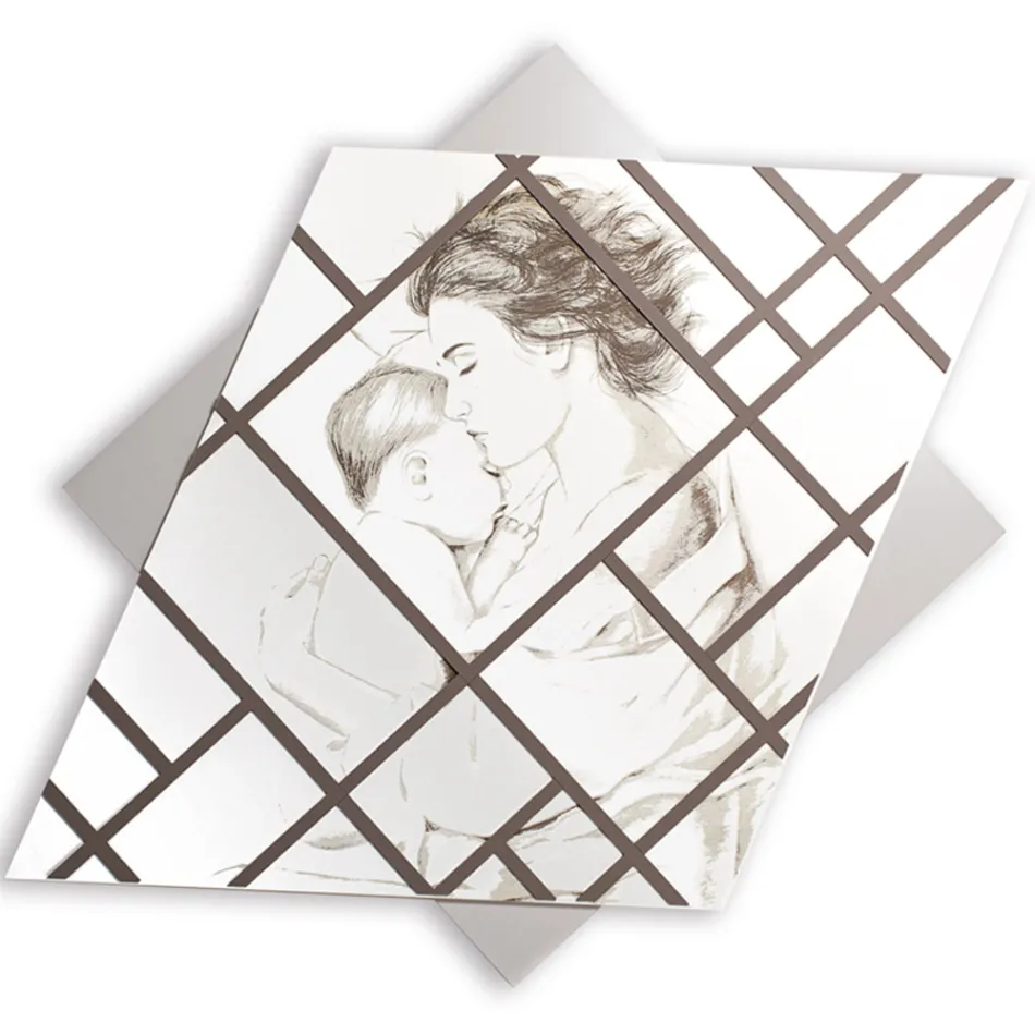 Panel i gdhendur me lazer me grua dhe fëmijë Prodhuar në Itali - Harald Viadurini